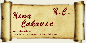 Mina Caković vizit kartica
